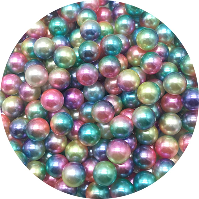 Hạt Nhựa Tròn Không Lỗ Nhiều Màu Sắc Kích Thước 4/6/8mm Dùng Làm Trang Sức DIY