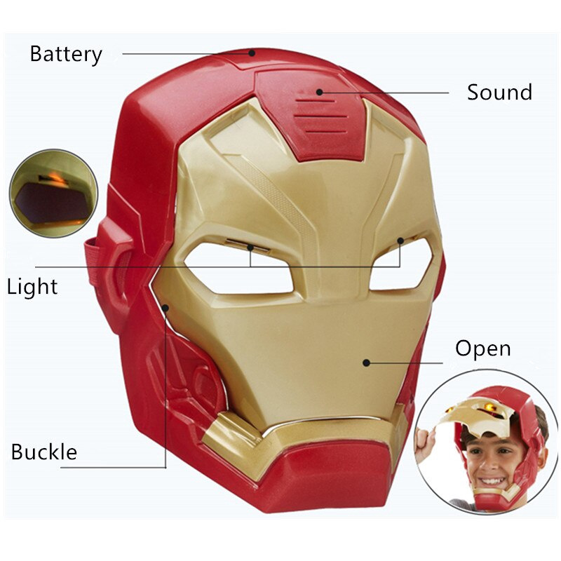 Marvel Mặt Nạ Hóa Trang Người Sắt Tony Stark Có Đèn Và Âm Thanh Cho Bé Trai thanh gươm diệt quỷ