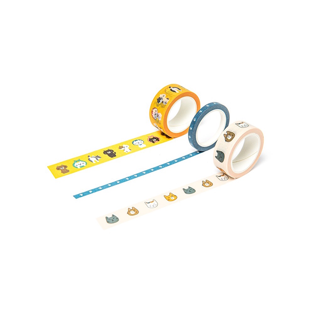 Set Băng Dán Giấy Trang Trí ARTBOX Hàn Quốc 3 Kiểu Họa Tiết Hình Mèo