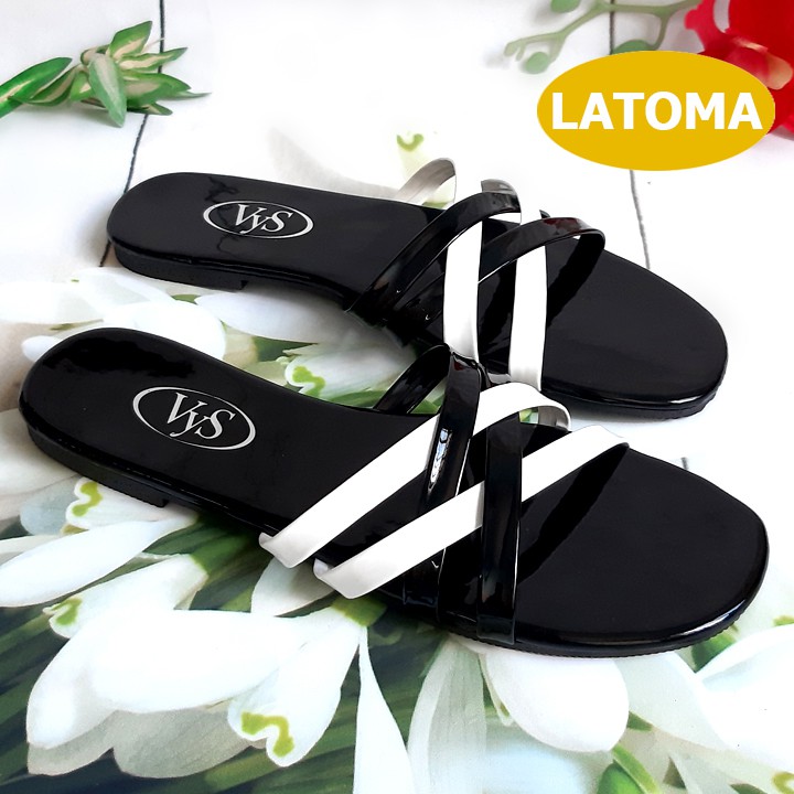 Dép nữ quai ngang phối màu thời trang cao cấp Latoma TA3721[Nhiều Màu Lựa Chọn]