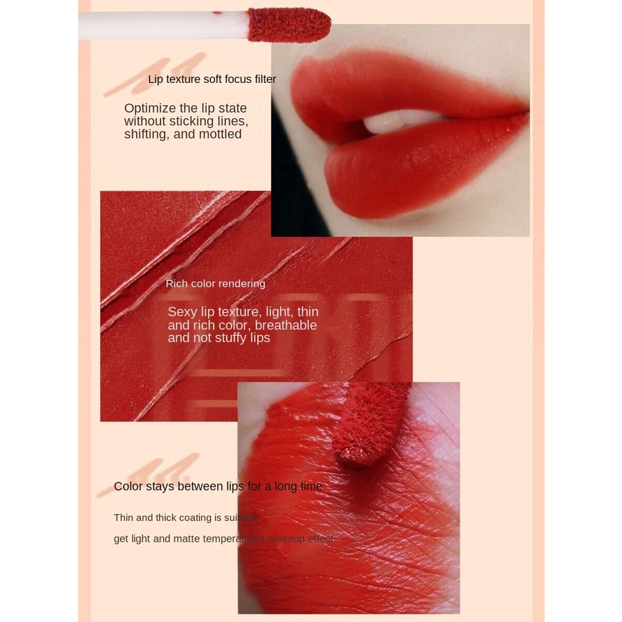 [Hàng mới về] Son môi dạng kem lì lâu trôi thiết kế họa tiết hình thú cưng đáng yêu