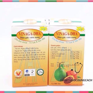 Dầu Gấc  VINAGA_DHA Sáng Mắt, Đẹp Da, Chống Lão Hóa