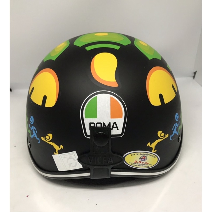 Mũ bảo hiểm nửa đầu 1/2,Hình rùa kute