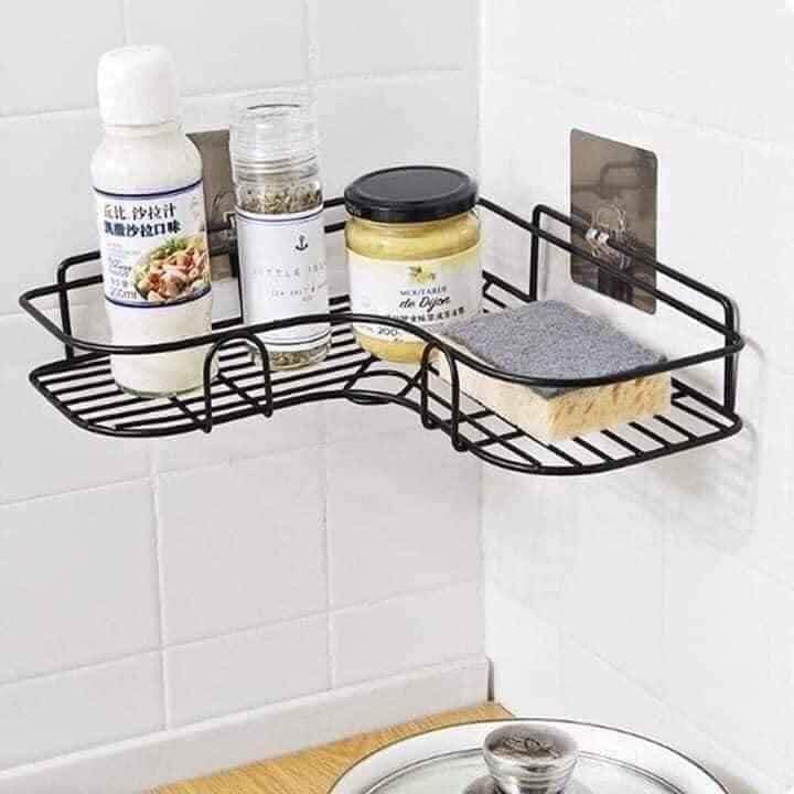 Kệ góc nhà tắm phun sơn tĩnh điện dán tường siêu dính trong nhà tắm, nhà bếp tiện dụng MH32