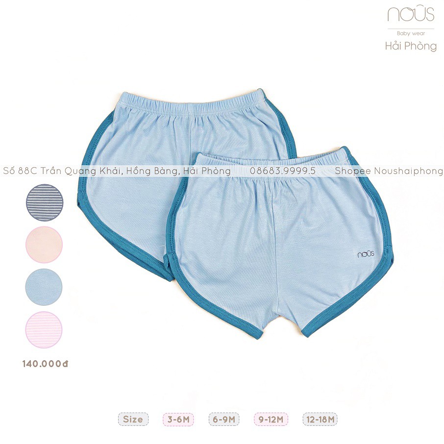 Set 2 Quần đùi Petit Nous Sale 2021 (Size 3M đến 12M)