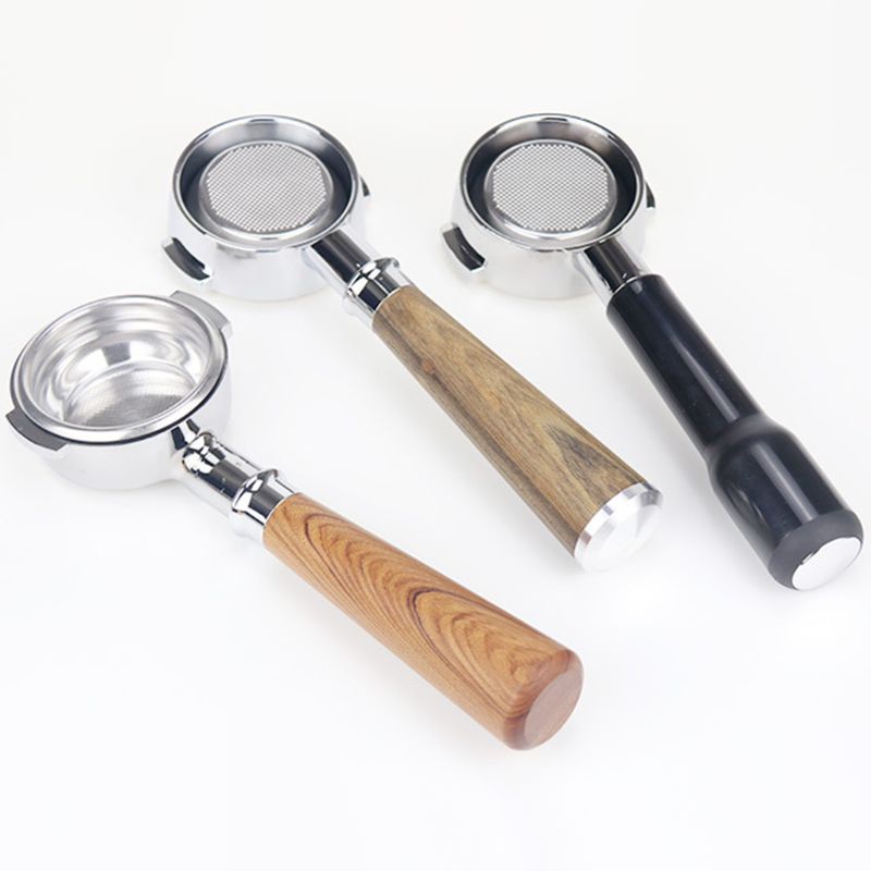 Giá Đỡ Máy Pha Cà Phê E61 58mm Không Đáy Tay Cầm Gỗ