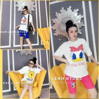 Đồ Bộ Lửng Áo Hoạt Hình Donal Đồ Mặc Nhà Đồ Bộ Nữ [Sam Store]
