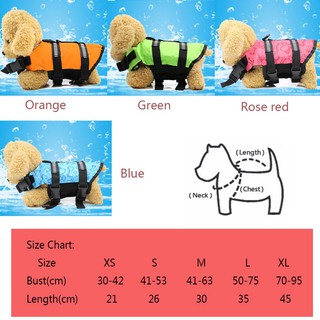 WAY2TOP Áo khoác cứu sinh cho chó Thời trang Dải phản quang Thuyền Puppy Surf Saver Coat