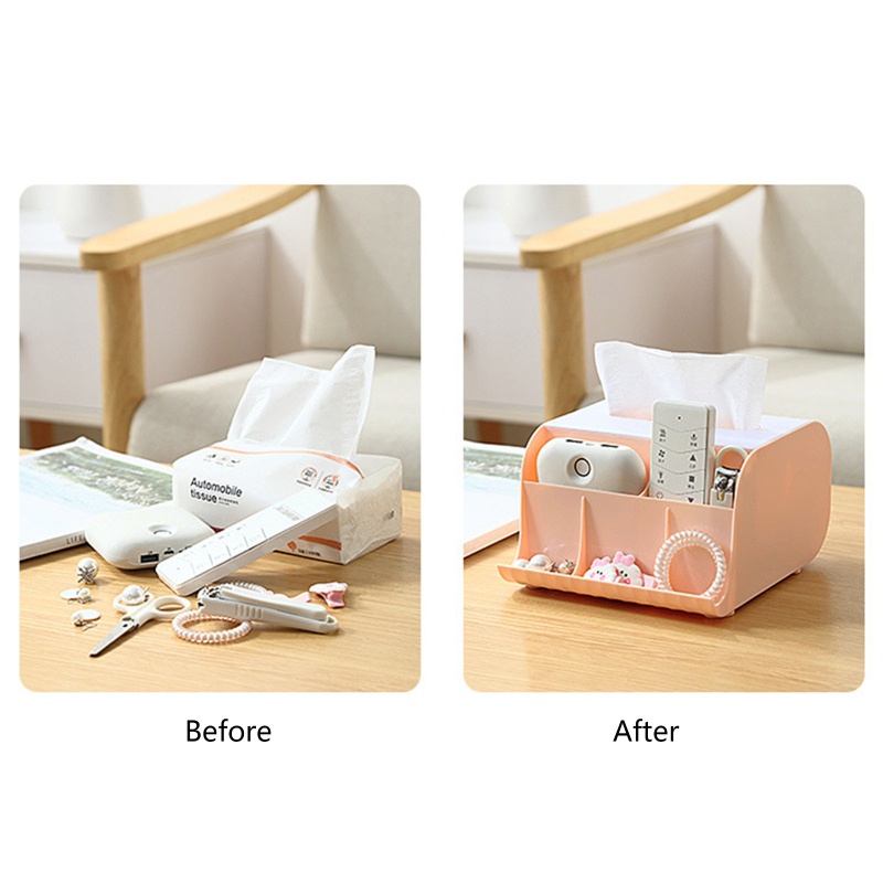 Hộp Đựng Khăn Giấy / Điều Khiển Từ Xa Đa Năng Hình Chú Voi Dễ Thương