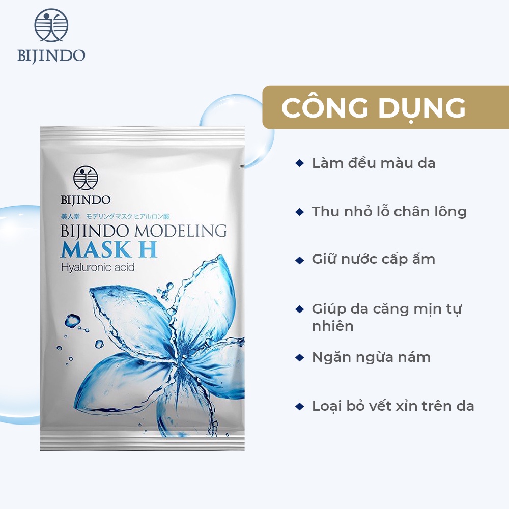 Mặt Nạ Dẻo Nhật Bản Cao Cấp BIJINDO 40g Dạng Bột | A - Cấp Ẩm Tái Tạo Tế Bào Gốc | C - Chống Lão Hoá | H - Làm Trắng Da