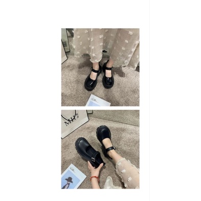 Giày lolita búp bê da bóng trơn đế thấp 5cm oder taobao