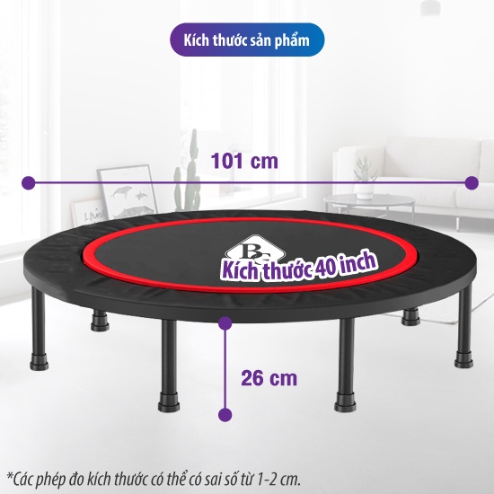 CHAIR19 - Đệm nhún lò Trampoline xo cao cấp dành cho mọi lứa tuổi 40inch màu ngẫu nhiên