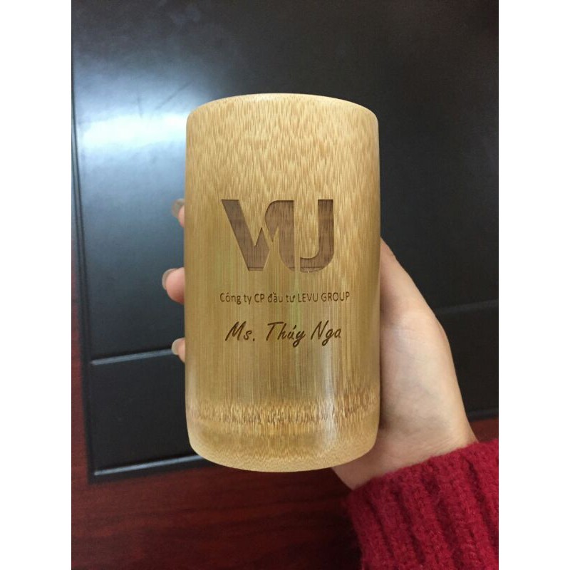 Cốc Tre AN NAM Dung Tích 350ml Hàng Cao Cấp, Chống Mốc, Làm Quà Tặng Doanh Nghiệp