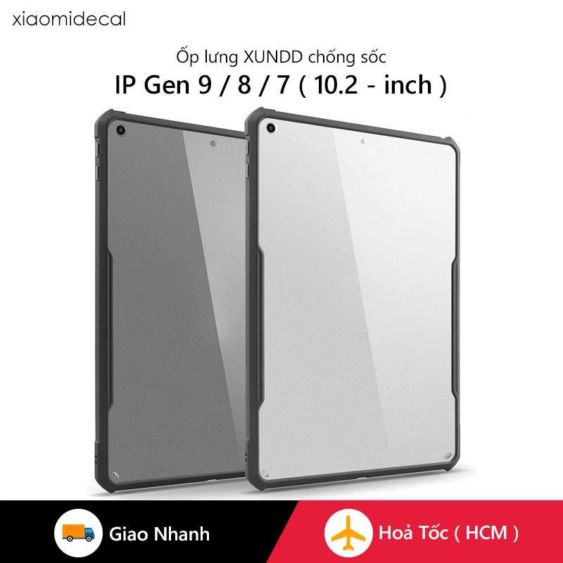 Ốp lưng XUNDD iPad Gen 9 / 8 / 7 ( 10.2-inch, 2021/2020/2019 ) Mặt lưng trong, Viền TPU, Chống sốc