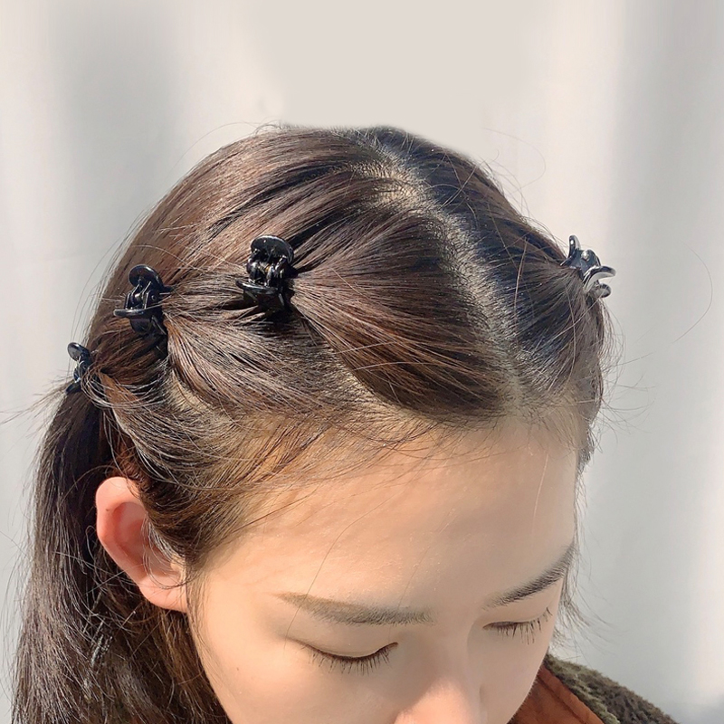 Cathaya Korean Cute Black Hair Claw Clip Simple Acrylic Mini Hairpin Women Girl Headdress Accessories