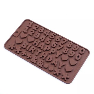 Khuôn silicon chữ- số- socola