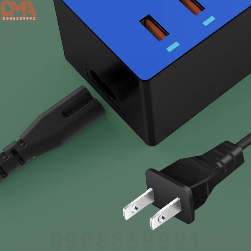 Bộ ổ cắm sạc,dock sạc ổ cắm điện usb điều chỉnh điện áp 10 socket 50W