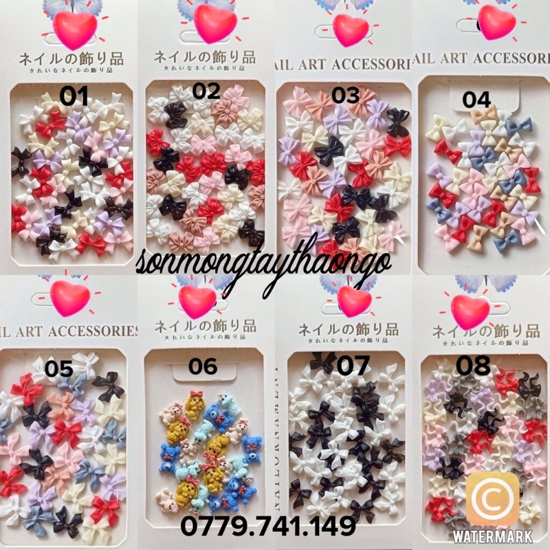 Charm nơ đính móng siêu xinh dành cho Nail