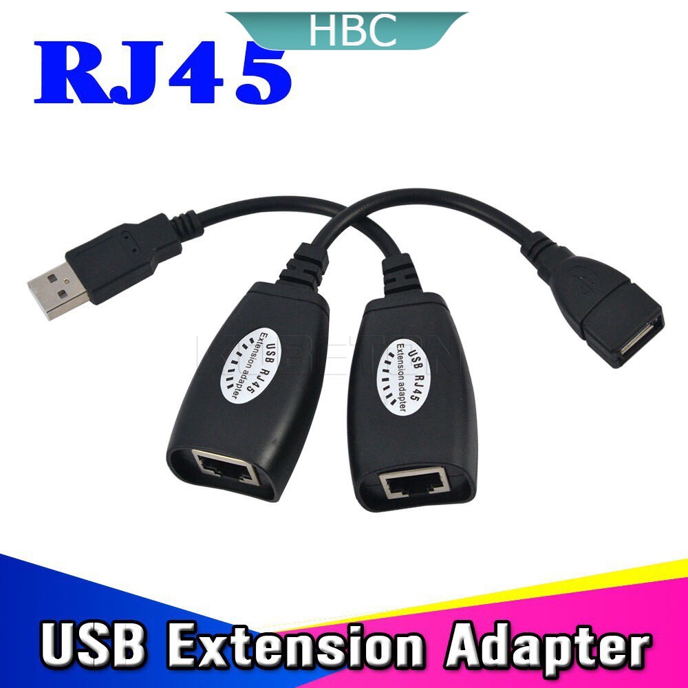 Bộ Dây Nối Dài Usb Qua Dây Mạng Lan 45M
