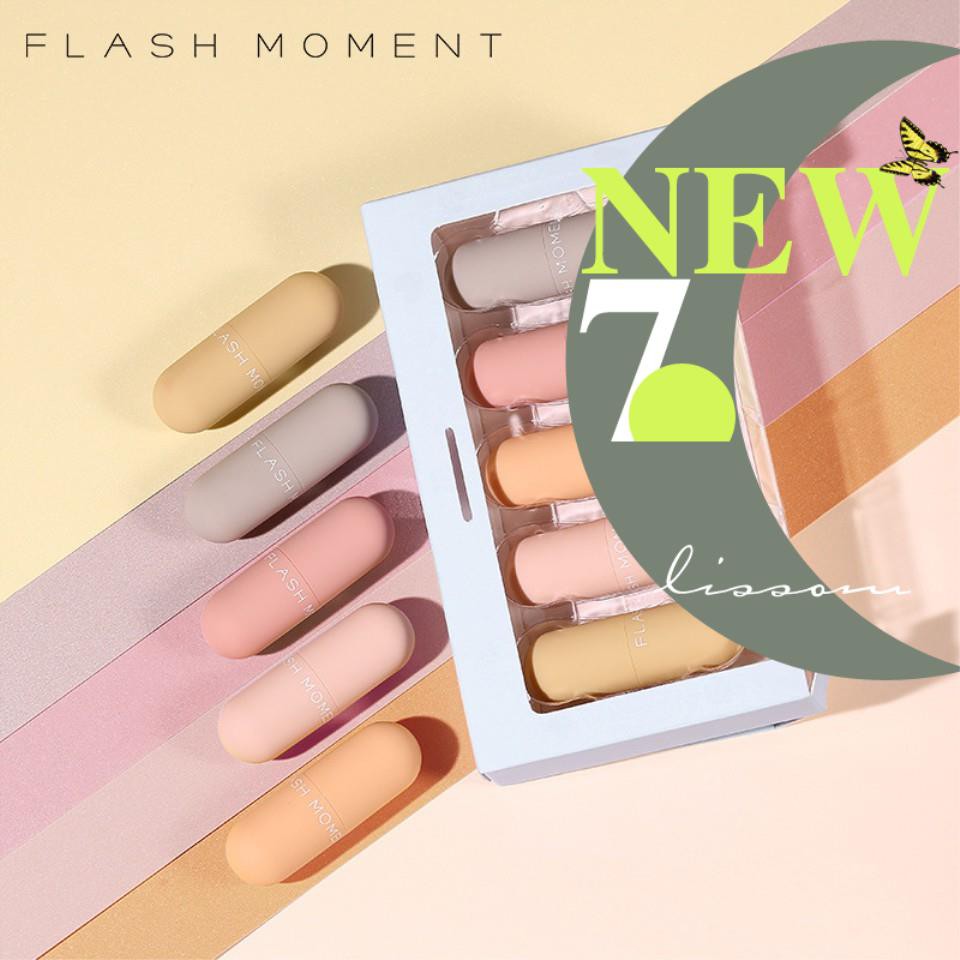 Son Kem Tint Kiss Beauty Trái Tim For Valentine Set 5 son môi lì lâu trôi thương hiệu 71k