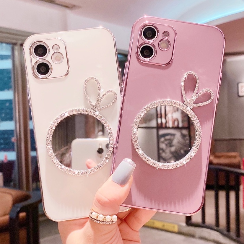 Ốp Điện Thoại Mềm Tráng Gương 3D Cho iPhone 12 Mini 11 Pro Max X XR XS 7 7P / 8P SE 2020 PLUS