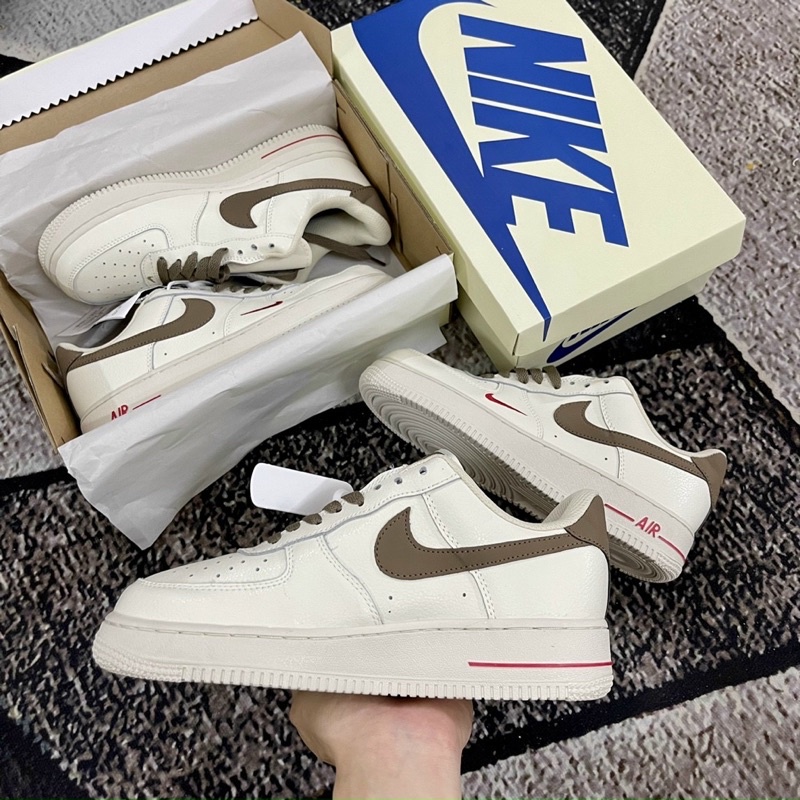 GIÀY AF!1 WHITE BROWN LAI AU SC