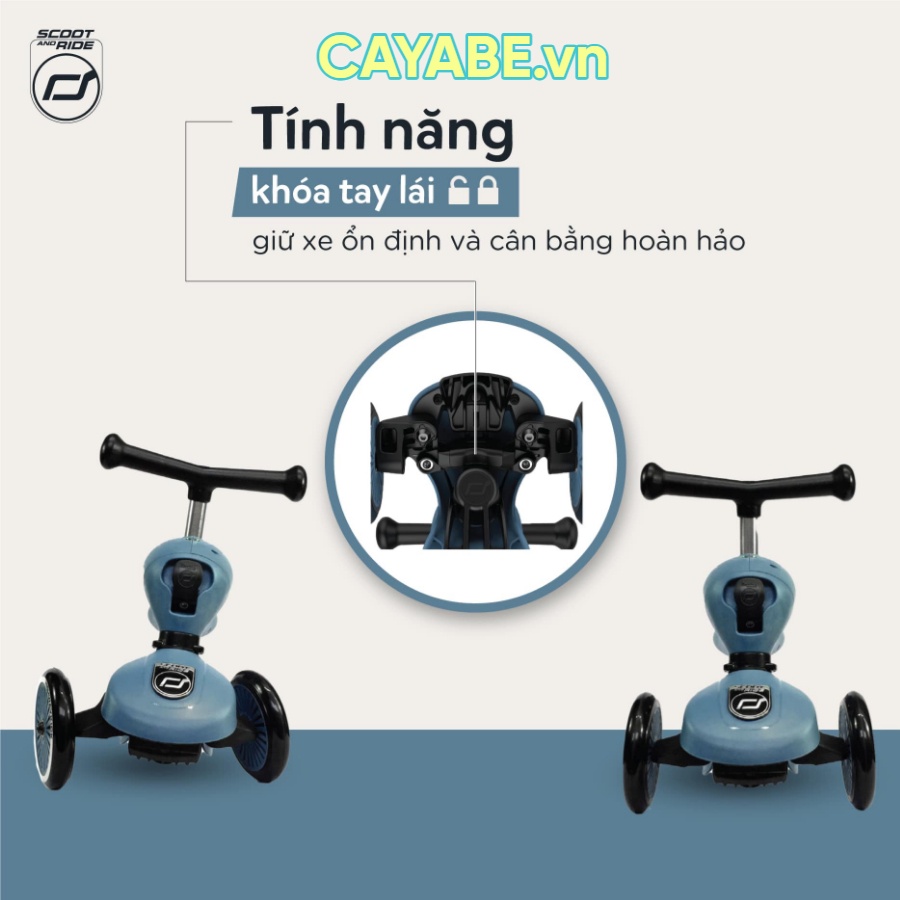 Xe scooter - xe chòi chân cho bé Scoot And Ride Highwaykick 1 chính hãng có ghế ngồi đủ 8 màu (1-5 tuổi)