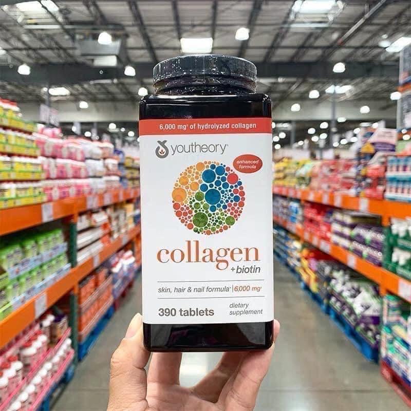 Viên Uống Collagen Youtheory Viên Uống Đẹp Da - Chống Lão Hóa Collagen Youtheory Type 1 2 3 390 Của Mỹ