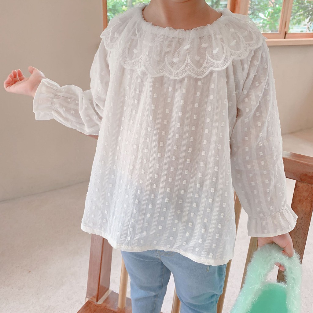 Áo thun dài tay thiết kế thời trang cho bé gái