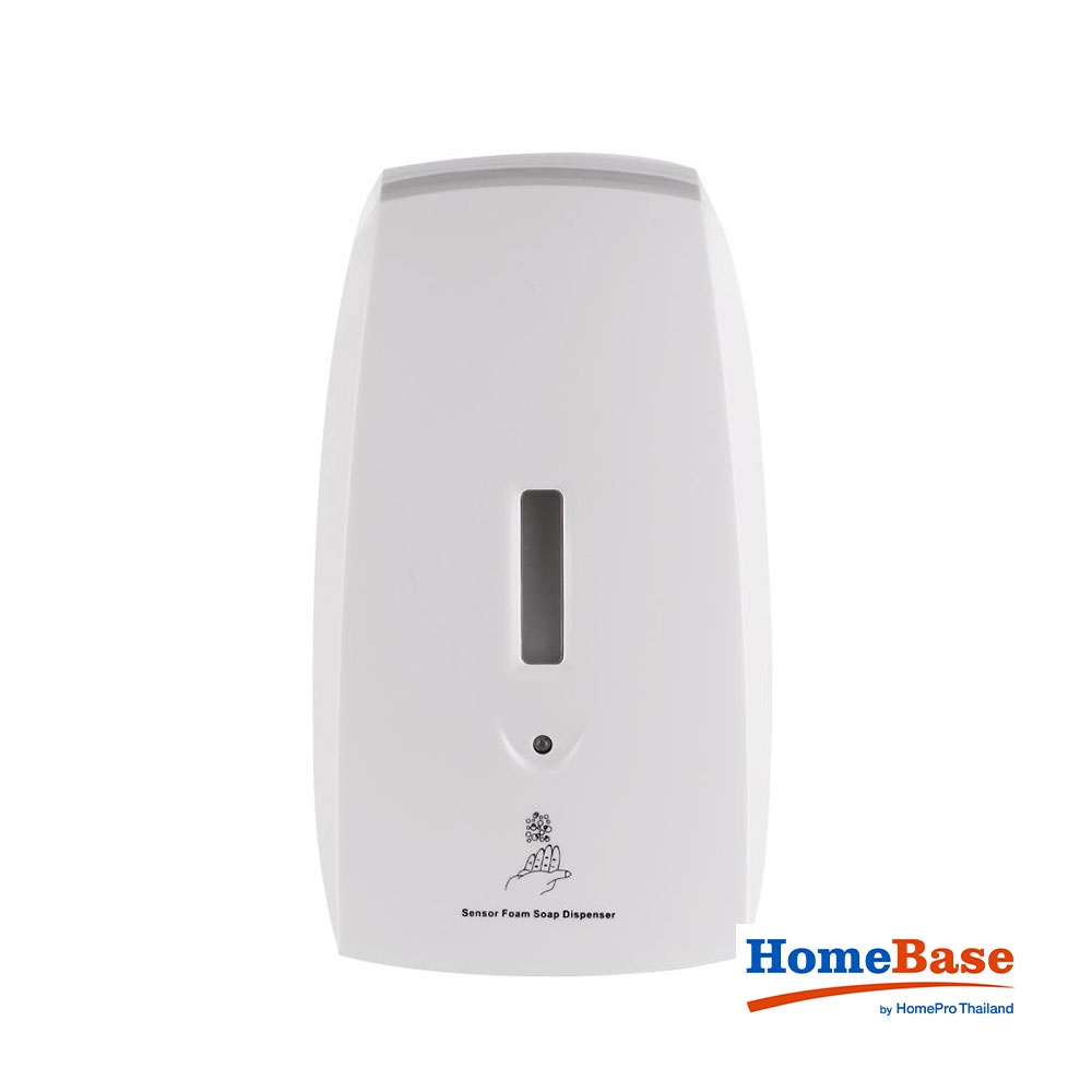 HomeBase MOYA Bình đựng dầu gội, sữa tắm treo tường cảm ứng 1000ML N14.4xS10.6xC25.7cm màu trắng