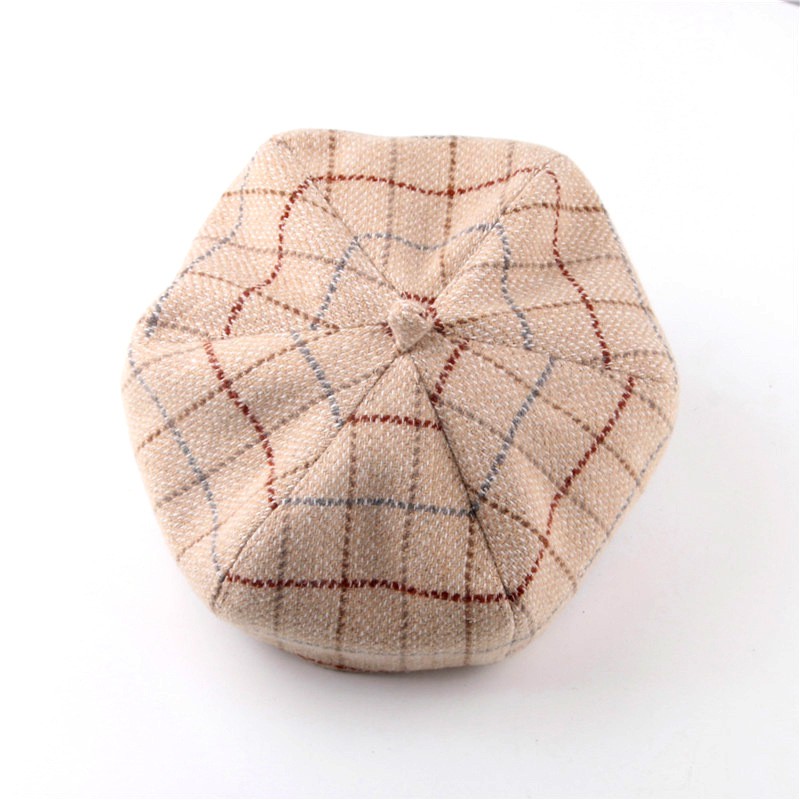 Mũ nồi dạ caro thời trang cho Bé