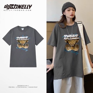 Áo thun form rộng NELLY chất cotton dáng unisex tay lỡ