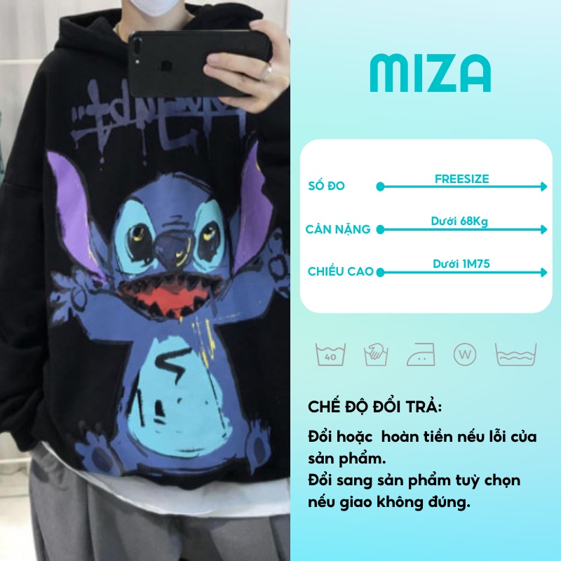 Áo hoodie nam nữ unisex nỉ ngoại cao cấp da cá form rộng có mũ ulzzang hàn quốc cặp đôi local brand cute zip STITCH