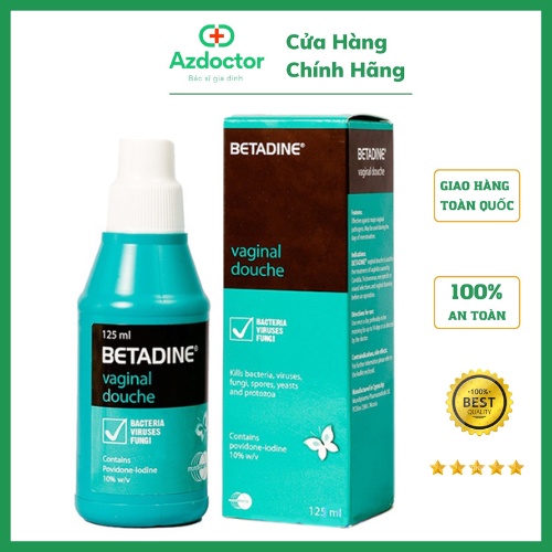 BETADINE Phụ Khoa chai 125ml Làm sạch âm đạo trước khi phẫu thuật và phòng ngừa nấm ngứa