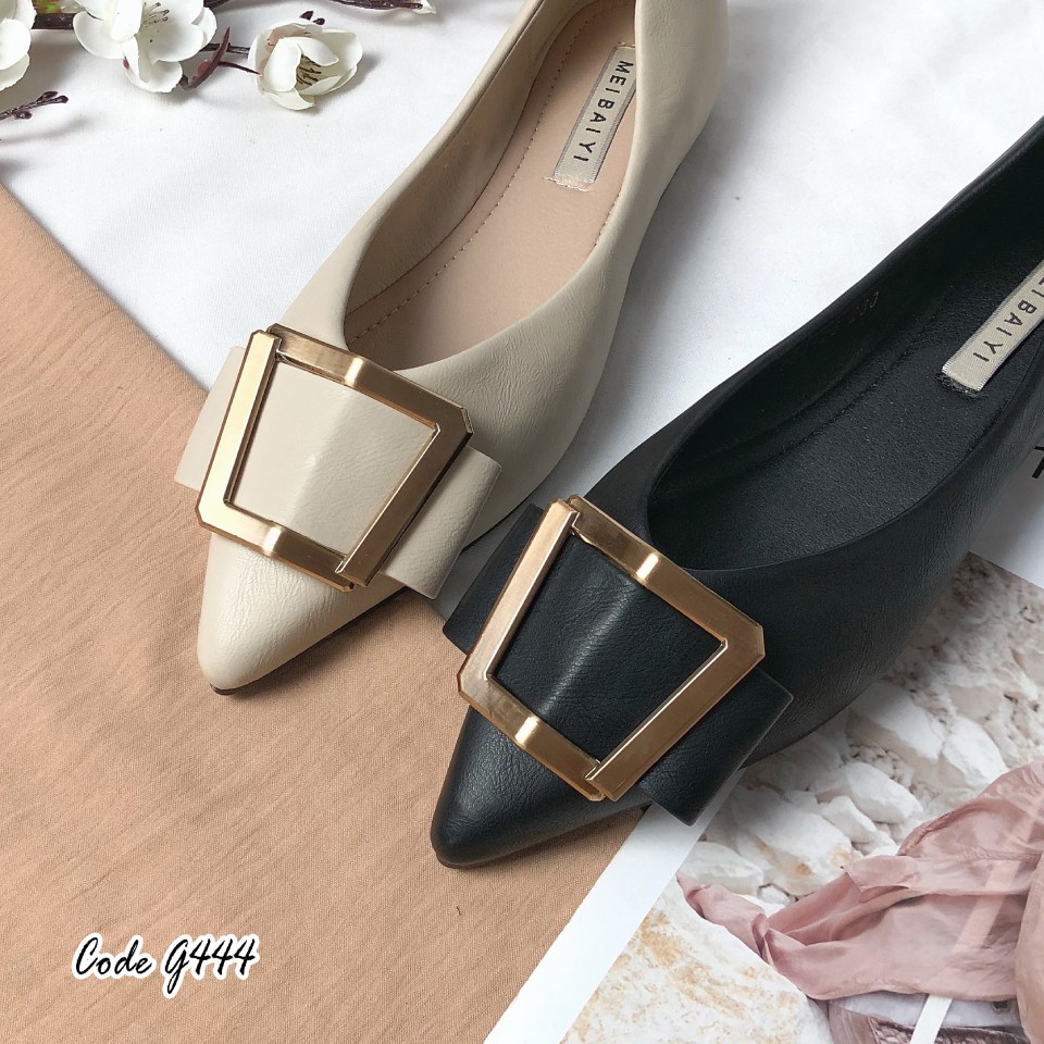 Giày búp bê mũi nhọn Today Style da mềm G444