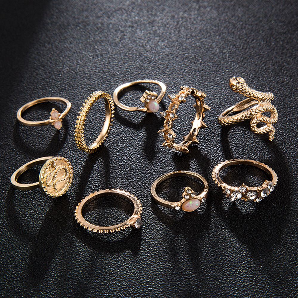 Set 9 Nhẫn Đeo Khớp Ngón Tay Phong Cách Boho Cho Nữ