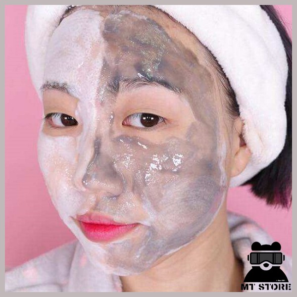 Miếng mặt nạ thải độc da sủi bọt Sum đen và trắng Hàn Quốc - Mask sủi bọt hút chì thải độc làm sáng da sạch mụn đầu đen