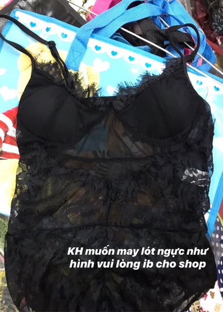 Bodysuit ren lưới sexy, không lót ngực (Ảnh thật) | BigBuy360 - bigbuy360.vn