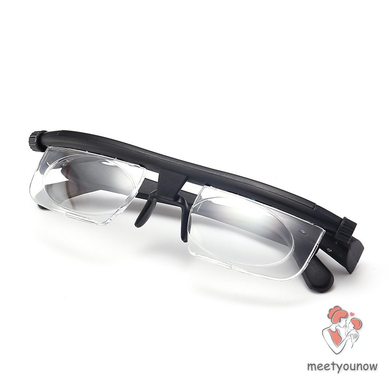 Portable Adjustable Strength Lens Glasses Variable Focus Distance Vision Zoom