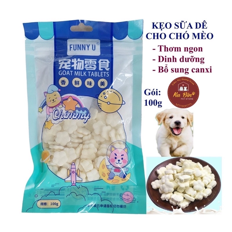 Viên canxi phomai sữa dê bổ sung canxi cho hamster, chó mèo,...