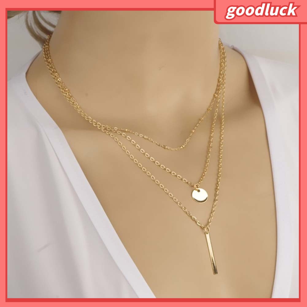 Dây chuyền thiết kế 3 lớp thanh lịch dễ phối đồ