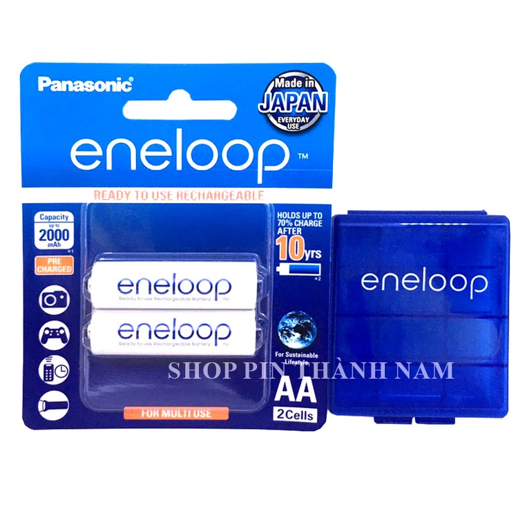◎Pin sạc AA Panasonic Eneloop 2000mAh vỉ 2 viên BK-3MCCE/2BV chính hãng