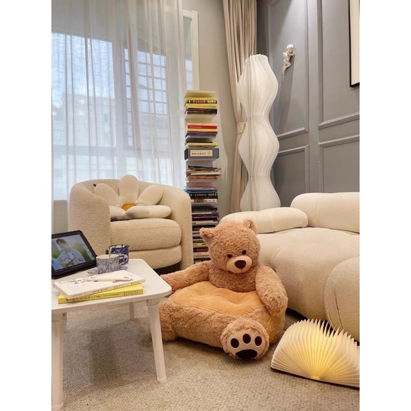 Ghế bệt Gấu Teddy, ghế thú cưng dễ thương cho bé, decor trang trí phòng