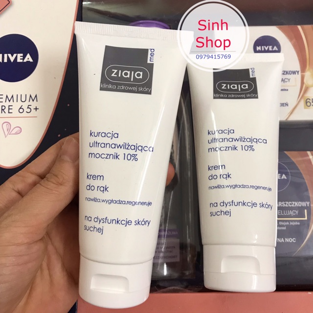 Kem Dưỡng Da Ziaj Med siêu dưỡng ẩm với Urê 10% dành cho Da Khô, Bong tróc 50ml hàng nội địa Balan