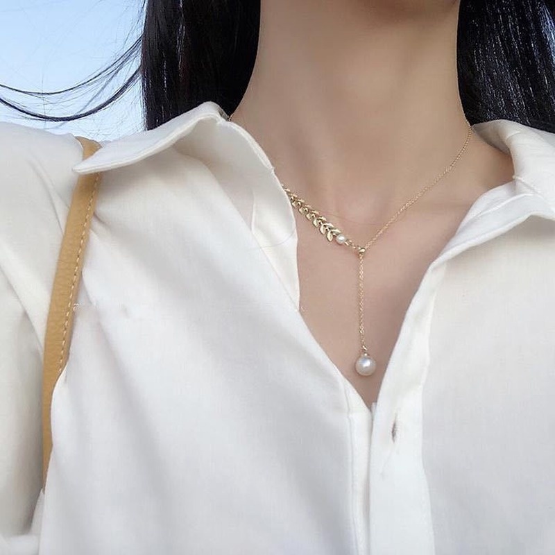 Vòng cổ xỏ hạt ngọc trai giả thời trang sang trọng cho nữ 210807
