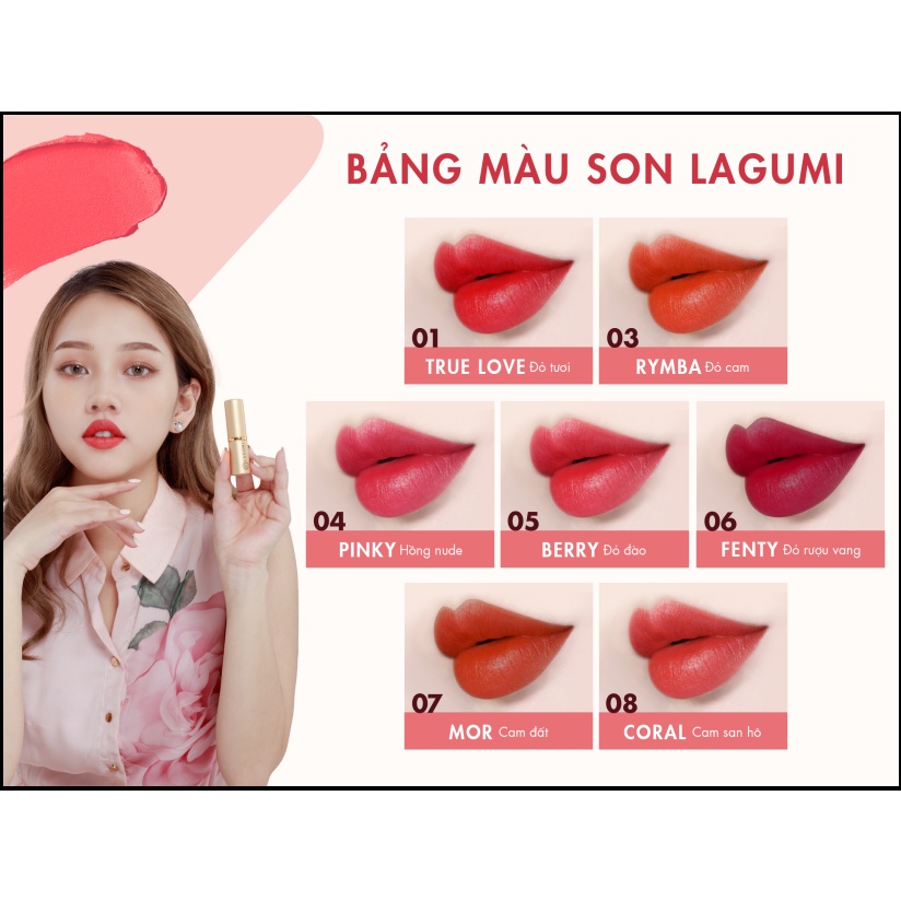 Set 4 món Dung dịch vệ sinh, Nước hoa vùng kín, Son hạnh nhân không chì Lagumi chăm sóc toàn diện