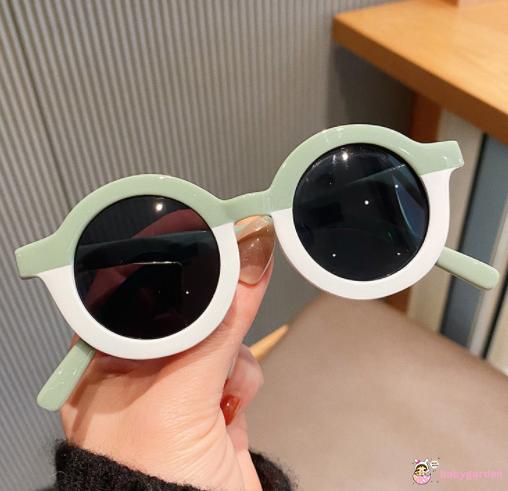 Mắt Kính Chống Tia Uv Hình Tròn Cho Bé