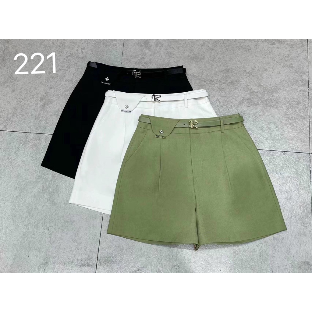 Quần short kèm đai hình hoa đá Quanshotkemdaihinhhoada211
