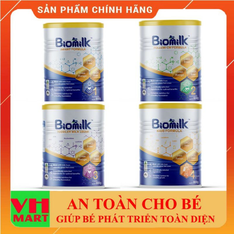 Sữa Biomilk Úc  số 1,2,3,4,5 lon 800g  nhập khẩu nguyên lon Của Úc