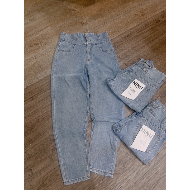 quần baggy bò 3 khuy đan sau | BigBuy360 - bigbuy360.vn